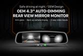 Màn hình gương chiếu hậu xe ô tô 4.3 inch - Auto Dimming