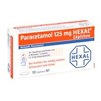 ​Thuốc nhét hậu môn hạ sốt Paracetamol Hexal 125mg Zapchen