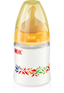 Bình sữa thủy tinh cao su Nuk cổ rộng 120ml