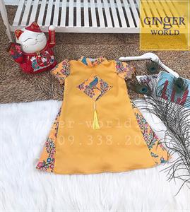Đầm thanh lịch du xuân cho bé HQ878 Ginger World