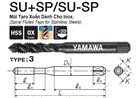 Mũi Taro xoắn cho Inox Yamawa SUPP3.0G (M3x0.5)