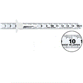 Thước lá inox mạ nhũ bạc 15cm Niigata SVC-15KD