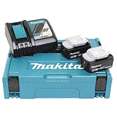 Bộ đế sạc và 2 pin Makita 18Vx4Ah Makpac 197494-9