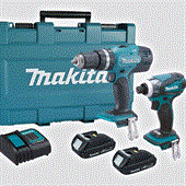 Bộ sản phẩm máy khoan, vặn vít dùng pin Makita DLX2022
