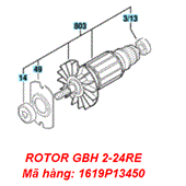 Rotor máy khoan bê tông Bosch GBH 2-24RE 