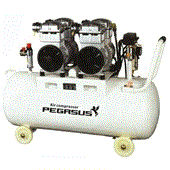 Máy nén khí không dầu, giảm âm PEGASUS TM-OF750x2-70L