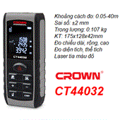 Máy đo khoảng cách laser 40m Crown CT44032