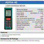 Máy đo khoảng cách Laser 40m DCA ADF04-40