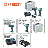 Bộ Combo máy khoan và vặn vít dùng pin 12V Makita CLX210SX1