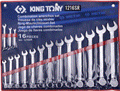 Bộ cờ lê vòng miệng hệ Inch 16 cái Kingtony 1216SR