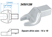 Đầu miệng 30mm cho cần chỉnh lực Kingtony 34501230M (14x18mm)
