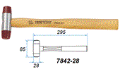 Búa nhựa cán gỗ đường kính búa 28mm Kingtony 7842-28
