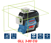 Máy cân mực Laser tia xanh Bosch GLL 3-80 CG (0601063U80)