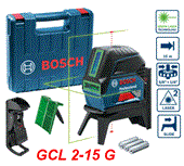 Máy cân mực 2 tia 2 điểm Laser Bosch GCL 2-15 G (0601066J00)