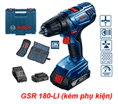 Máy khoan vặn vít dùng pin Bosch GSR 180-Li (06019F81K1)