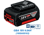 Pin Li-ion GBA 18V 4.0Ah Bosch 1600A00163
