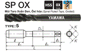 Mũi taro rãnh xoắn, oxi hóa bề mặt Yamawa SPQ016QX (M16x2)
