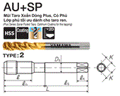 Mũi Taro xoắn hiệu suất cao Yamawa VSAPR010O (M10x1.5)