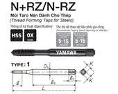 Mũi Taro nén Yamawa cho thép NRZP41.4CP (M1.4x0.3)