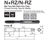 Mũi Taro nén Yamawa cho thép NRZM78.0NP (M8x1.25)