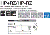 Mũi Taro nén hiệu suất cao có phủ Yamawa cho thép HRZP41.2BB (M1.2x0.25)
