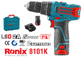 Máy khoan văn vít dùng pin 12Vx2.0Ah Ronix 8101K
