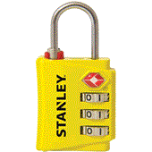 Ổ khóa số Stanley S742-056, rộng 30mm, màu vàng