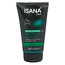 Isana Men 2 In 1 Wash & Shave Gel  Active Cool ( Mit Menthol)