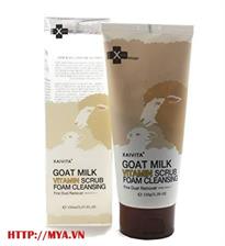 Sữa rửa mặt chiết xuất từ sữa dê - XAIVITA Goat Milk Vitamin Scrub Foam Cleansing