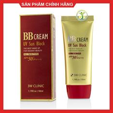 Kem nền trang điểm chống nắng BB Cream 3W Clinic UV Sun Block
