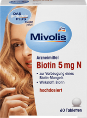 Viên uống Biotin Mivolis - Tốt cho da, tóc và móng