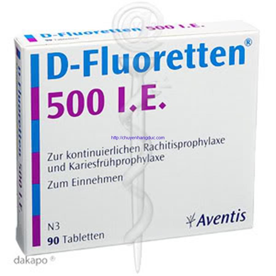 Thuốc cứng xương D-Fluoretten 500 I.E  - CX1