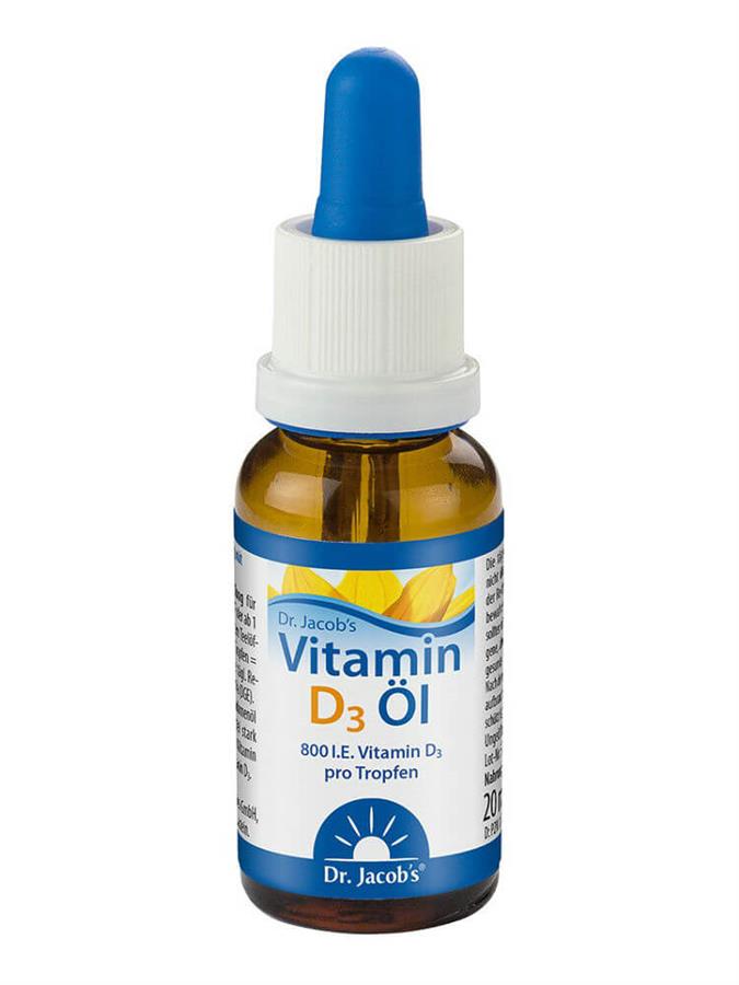  Dầu Dr.Jacob's bổ sung Vitamin D3 800 I.E
