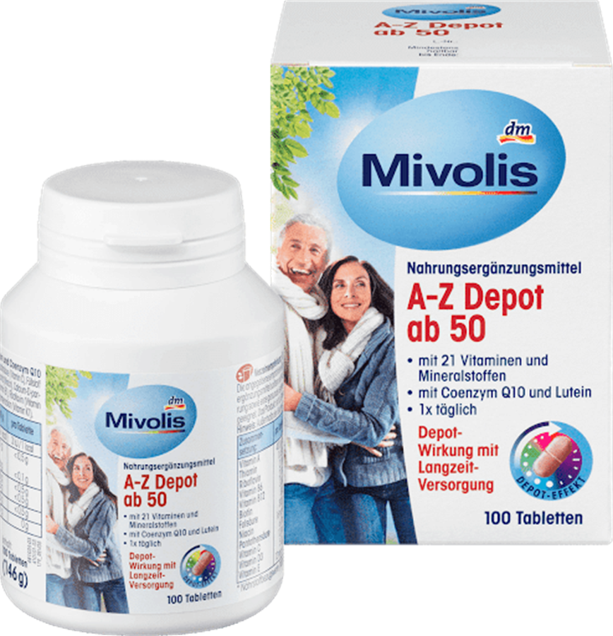 Vitamin Tổng hợp cho người trên 50 tuổi Mivolis A-Z