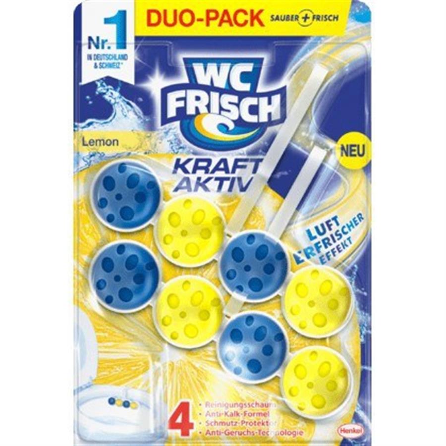  Viên treo bồn cầu đôi WC-Frisch WCReiniger Kraft Aktiv Lemon
