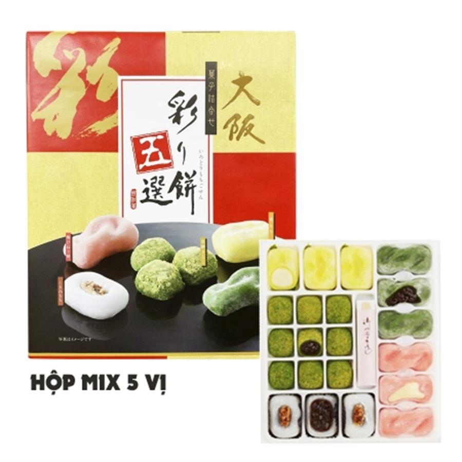 Bánh Mochi Irodori Osaka Nhật Bản 413g- Mix 5 vị truyền thống