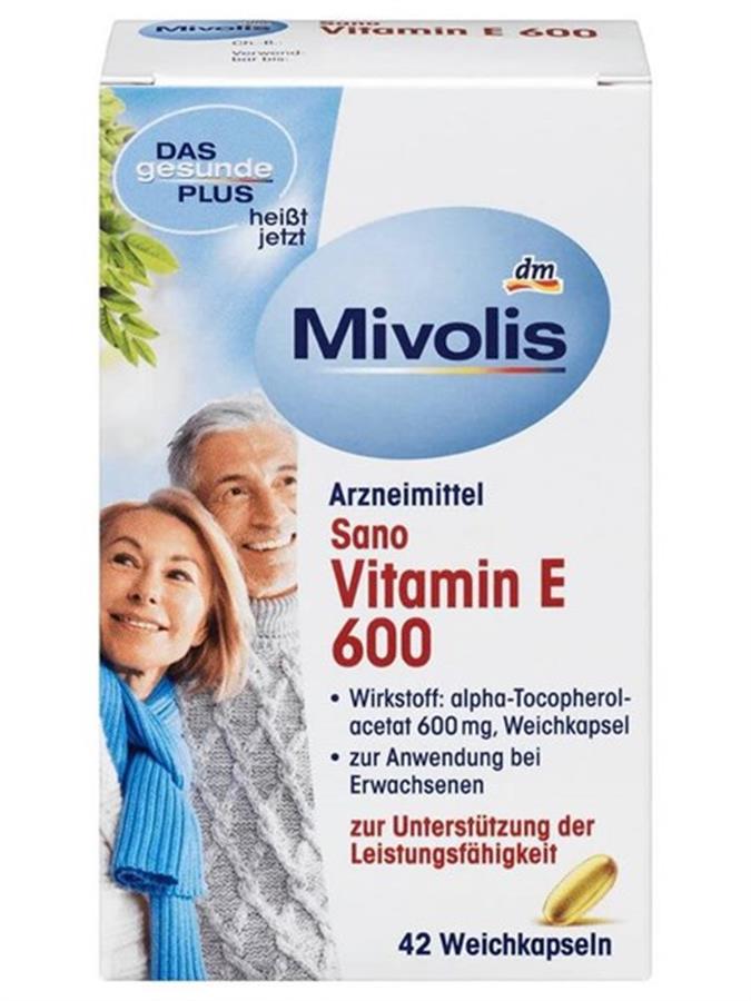  Viên uống Mivolis Vitamin E 600 (Đức)